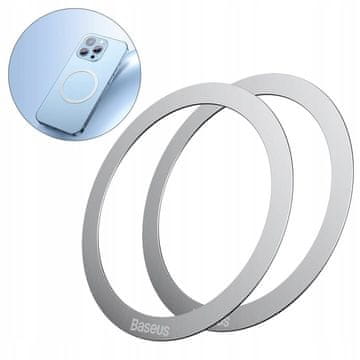 BASEUS Halo Series magnetni obroč za telefon Magsafe 2 kosa obroča