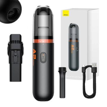 BASEUS A2Pro brezžični zmogljiv avtomobilski sesalnik 6000Pa 80W USB C VCAQ040001