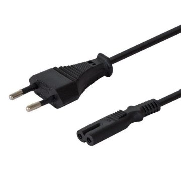 SAVIO CL-100 2-pinski kabel Ž - Euro M 1,8 m črne barve