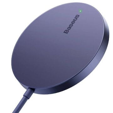 BASEUS Brezžični polnilnik Simple Mini3 Magnetni MagSafe Qi 15W Vijoličen CCJJ040205