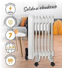 Adler AD 7815 oljni radiator s 7 rebri