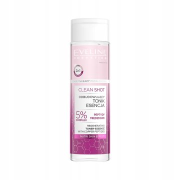 Eveline Cosmetics EVELINE Face Therapy Professional Clean Shot tonik s 5 % bakrenimi peptidi