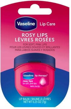 Vaseline Balzam za ustnice Lip Care v kozarčku, Rosy Lips 7 g