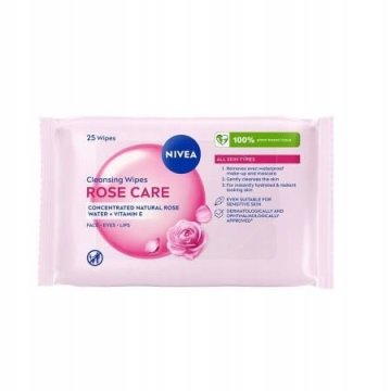 Nivea MicellAir Skin Breathe Rose Water Wipes robčki za odstranjevanje ličil