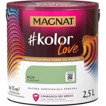 MAGNAT Kolor Love KL24 lateks barva za stene 2,5 l olivna 1 kos.