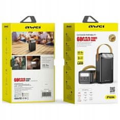 Awei Powerbank P101K 60000mAh 22,5W črna 1 kos.