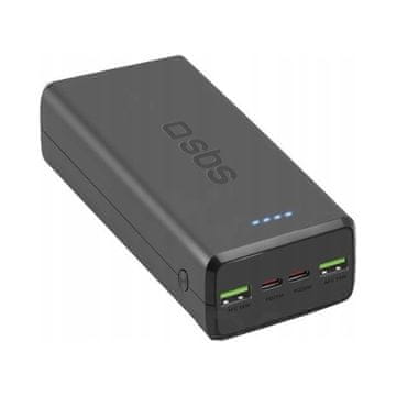 SBS Prenosna baterija TTBB30000PD20K 30000mAh 2xUSB-C 2xUSB-A črna 1 kos.