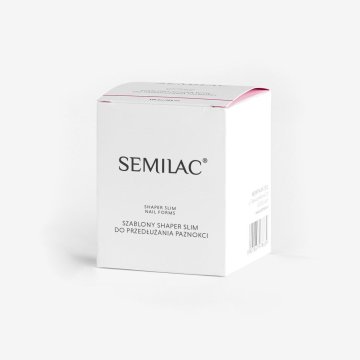 Semilac Semi Hardi Slim Narrow šablone za podaljševanje nohtov, 100 kosov