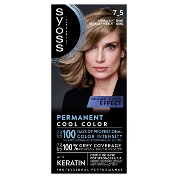 Schwarzkopf Permanentna barva za lase Cool Color 7_5 Naravna pepelnato blond