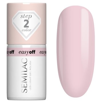 Semilac Easy Off Led svetlo roza hibridni lak za nohte Marshmallow 7 ml