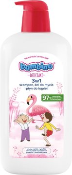 Nivea Bambino Kids Flamingo šampon, gel za umivanje in tekočina za kopel 3 v 1 1000 ml