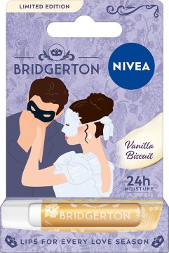 Nivea Bridgerton Edition hranilna šminka z vonjem vanilije in piškotov 4,8 g