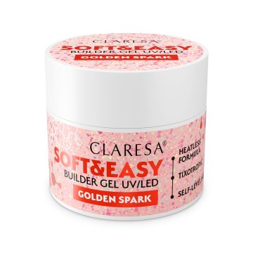 Soft&Easy Gloden Spark gel za oblikovanje nohtov 12 g