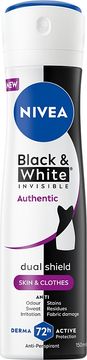 Nivea Black&White Invisible Authentic antiperspirant v spreju 150 ml
