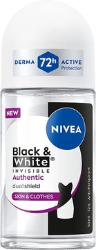 Nivea Black&White Invisible Authentic roll-on antiperspirant 50 ml