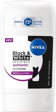 Nivea Black&White Invisible Authentic antiperspirant v stiku 50 ml