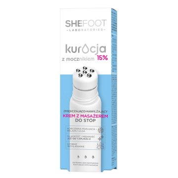 BOO Krema za mehčanje in glajenje stopal z masažnim nastavkom Nega z ureo 15 % uree 50 ml