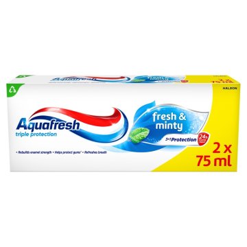 GSK Zobna pasta Aquafresh Fresh&Minty 2 x 75 ml