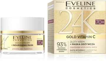 Eveline 24K Gold vitamin C hranilna krema-maska 70+ 50 ml
