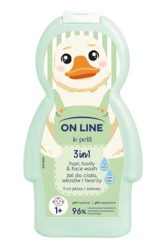 FORTE SWEEDEN Le Petit 3-v-1 žele gel za umivanje telesa, las in obraza za otroke 350 ml