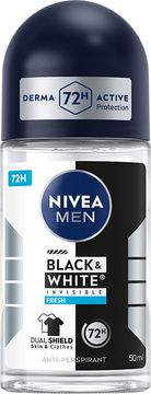Nivea MEN Black & White Invisible Fresh antiperspirant roll-on za moške 50 ml