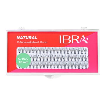 Naravni šopi trepalnic IBRA Makeup 10 mm