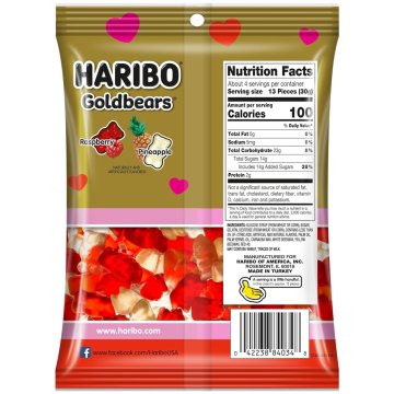 Haribo malinasto-ananasovi zlati medvedki (CHEAT MEAL) - gumijasti medvedki z ananasom in malino, omejena izdaja