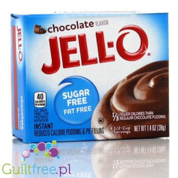 JE JellO čokoladni puding brez sladkorja - instant puding brez sladkorja in maščob, okus čokolade