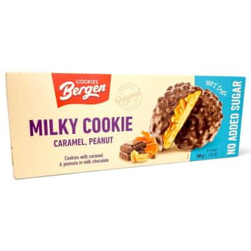 BE Bergen Milky Cookie Caramel & Peanut - večplastni hrustljavi piškoti z glazuro brez sladkorja