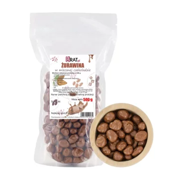 Brusnice v mlečni čokoladi 500 g