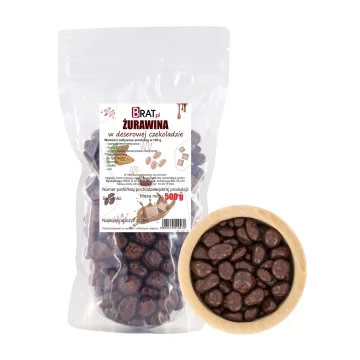 Brusnice v temni čokoladi 500 g