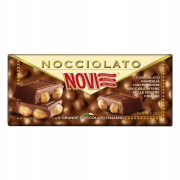 NOVI Mlečna čokolada z oreščki in kremo Gianduia Nocciolato 130 g