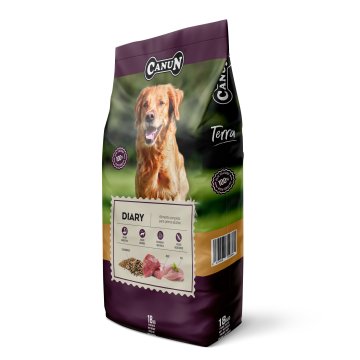 Canun Terra Diary hrana 18 kg za starejše in prekomerno težke pse