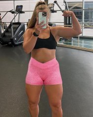 Ženske športne kratke Push Up V-Shape oblikovalne za jogo, tek in kolesarjenje z visokim pasom in žepi, hitro sušeče, dihajoče, srednja kompresija, elastične, 7,5 cm, roza, velikost M