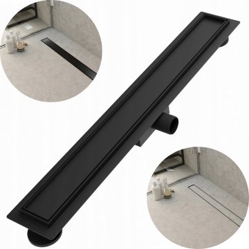 Flo Linearni odtok za tuš 2 v 1 črn mat 50 cm