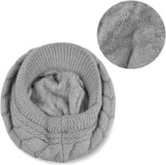 Ženska zimska kapa beanie s kvačkanimi ušesi siva mehka topla One Size univerzalna velikost za mesto, sprehod in nakupe, ujema se z zimskimi plašči in puhovkami, gost splet zadržuje toploto