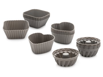 Silikonske skodelice za mafine, 3 kosi, mešanica 3 oblik
