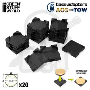 Green Stuff World GSTU523835 Osnovni adapter iz okroglega 25 mm na kvadratni 25 mm