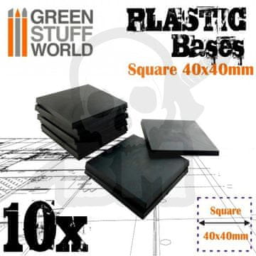 Green Stuff World GSTU503319 Plastična kvadratna podlaga 40 mm x 10