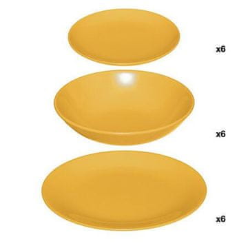 5Five® Colorama NAMIZNI PRIBOR 18-DELNI RUMENO KERAMIČNI