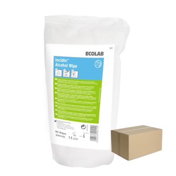 ECOLAB Alkoholni robčki za hitro razkuževanje površin Incidin Alcohol Wipe 90 kosov, polnilo x 12
