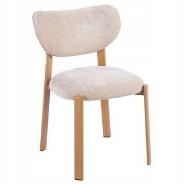 It Skandinavski stol VIBE Bež noge imitirajo les, moderni loft stil