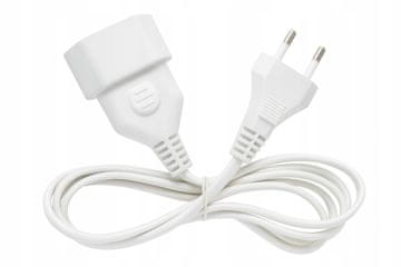 Podaljševalni kabel za LED lučke za božično drevo, bel, EU podaljšek, 5 m