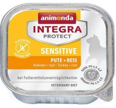 Animonda Cat | Integra Protect Sensitiv | Mokra hrana za mačke z intoleranco na hrano - pladenj 100 g - puran z rižem 100 g