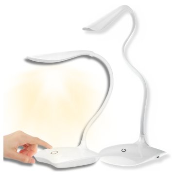 MFC ŠOLSKA NAMIZNA SVETILKA 14 LED USB DOTIK BELA SVETILKA NA DOTIK
