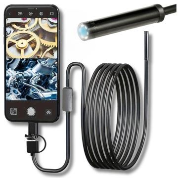 MFC INŠPEKCIJSKA KAMERA ENDOSKOP USB-C LED HD ZA ANDROID TELEFON RAČUNALNIK 3v1 MAGNET