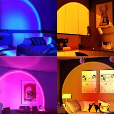 MFC PROJEKTORSKA ŽARNICA SONČNI ZAHOD VEČBARVNA RGB LED NOČNI TRENUTEK
