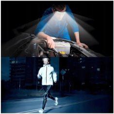 MFC LED NAGLAVNA SVETILKA, FLEKSIBILNA, MOČNA, LAHA, ZA GLAVO, ZA TURISTE