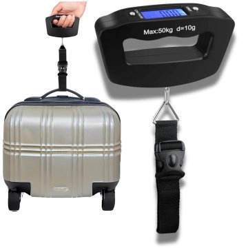MFC KAVLJIČNA TEHTNICA ZA PRTLJAG, TURISTIČNA, LETALIŠKA, RIBIŠKA, ROČNA, 50 KG + BATERIJE