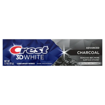 Zobna pasta, , 3D White, oglje, učinek beljenja zob z aktivnim ogljem, 93 g